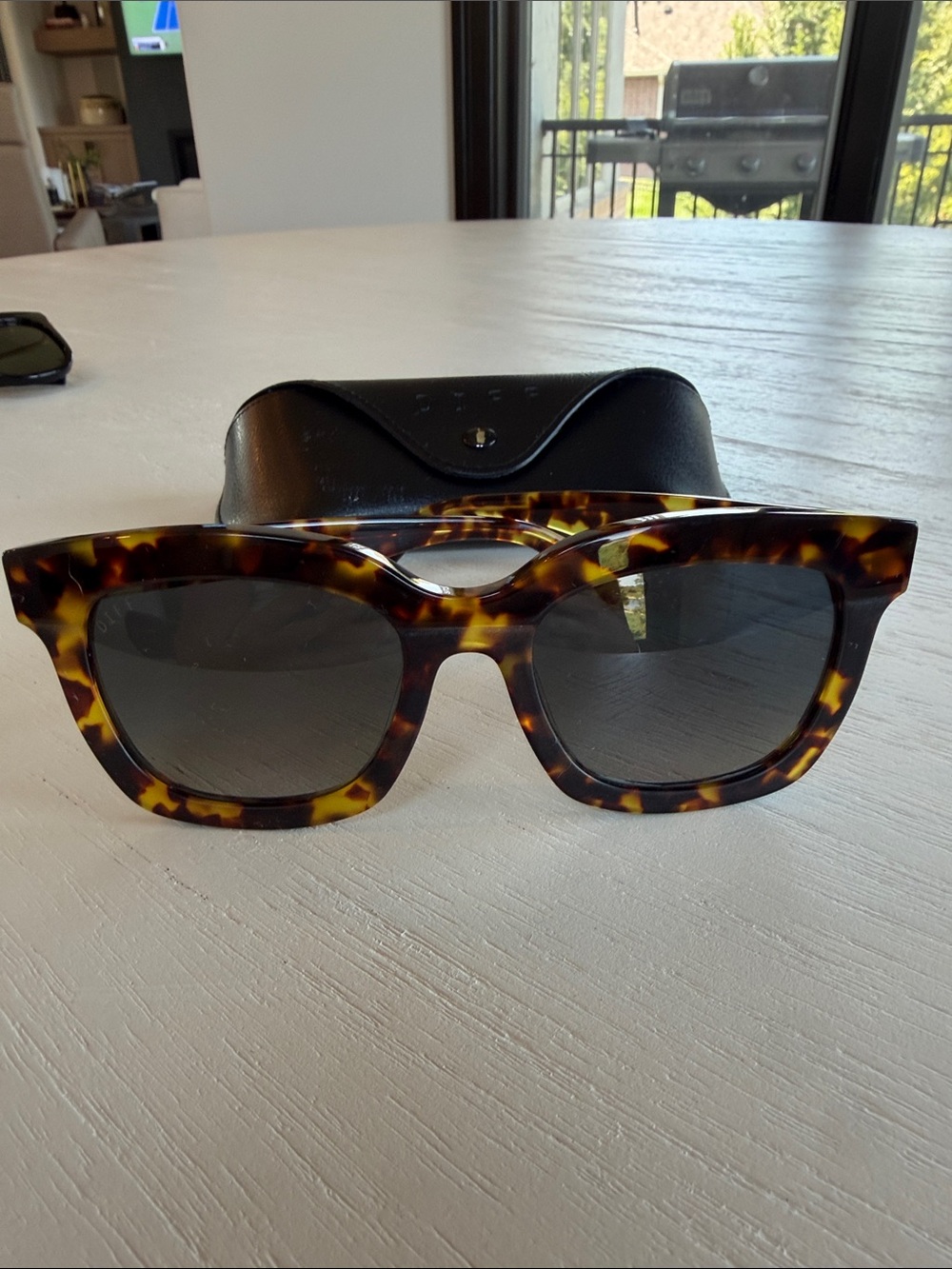 DIFF Tortoiseshell Square Sunglasses - Women Accessories